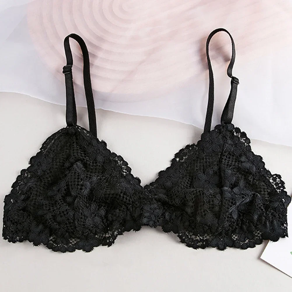 French Sexy Underwear Bra Set Women Ultra Thin Lace Embroidery Bralette Luxury Romantic Lingerie Ladies Hollow Push Up Brassiere