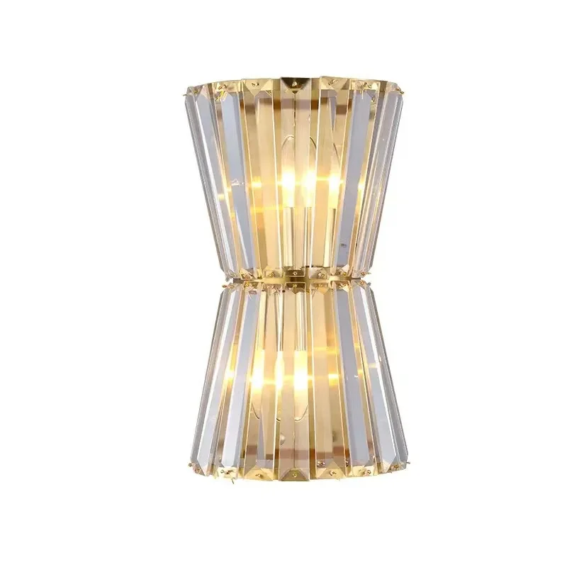 

Crystal Bedroom Decorative Wall Lamp Minimalist Office Dining Room Hallway Staircase Stainless steel material Wall Lamp