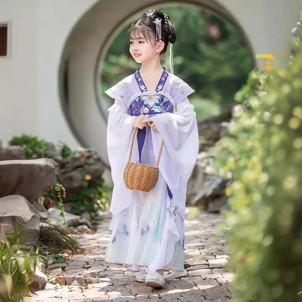 

Girls Hanfu Super Fairy Girl Treasure Dress Large Sleeve Shirt Tang Children's Chinese Tang Clothing Ancient Princess Dress