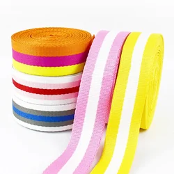 5 Meters 38mm Colorful Stripe Polyester Webbing Ribbon Band Outdoor Backpack Bag Strap Belt Tapes DIY Sewing Clothing Accessorie