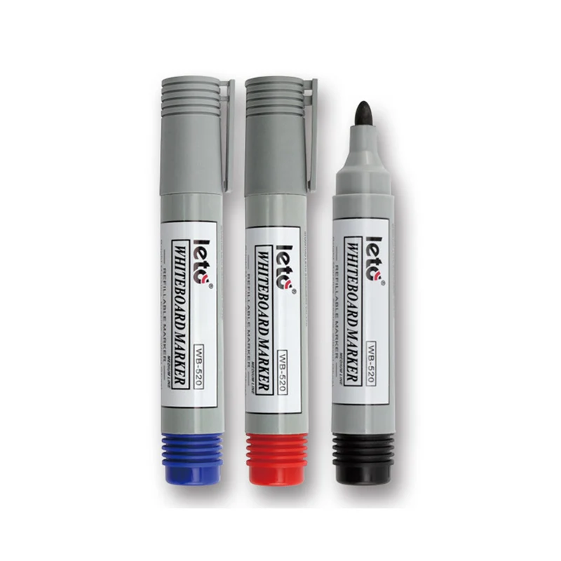 3 Color Whiteboard Marker,2mm Nib Easy Erasable Refillable Ink,Large Capacity,Office Meeting Whiteboard Teaching Stationery