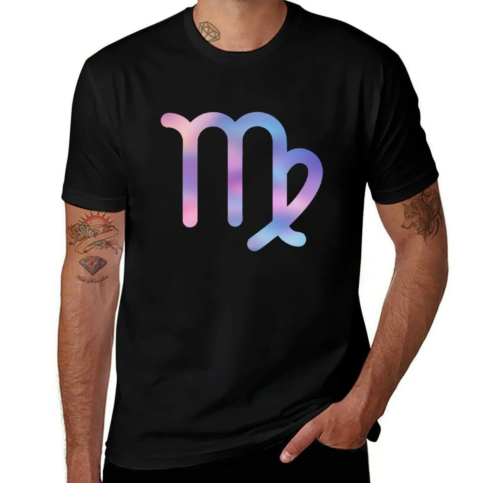 

Virgo Symbol Pastel Gradient T-Shirt luxury t-shirt topping vintage anime shirt tees heavyweight t shirts for men