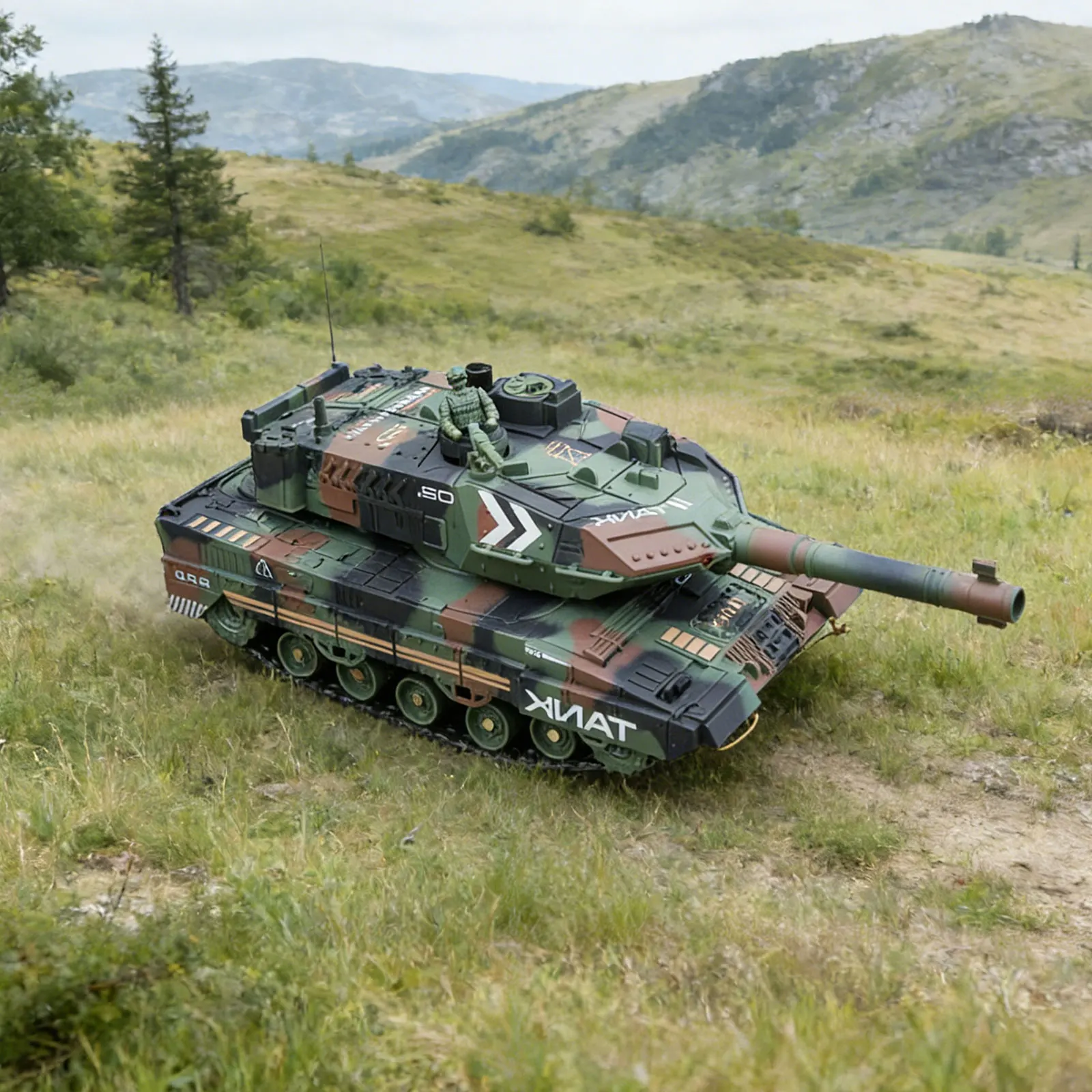 

1/16 Scale 2.4GHz Remote Control Tank with Smoke Simulation – Realistic Tracked RC Vehicle for Hobbyists and Collectors