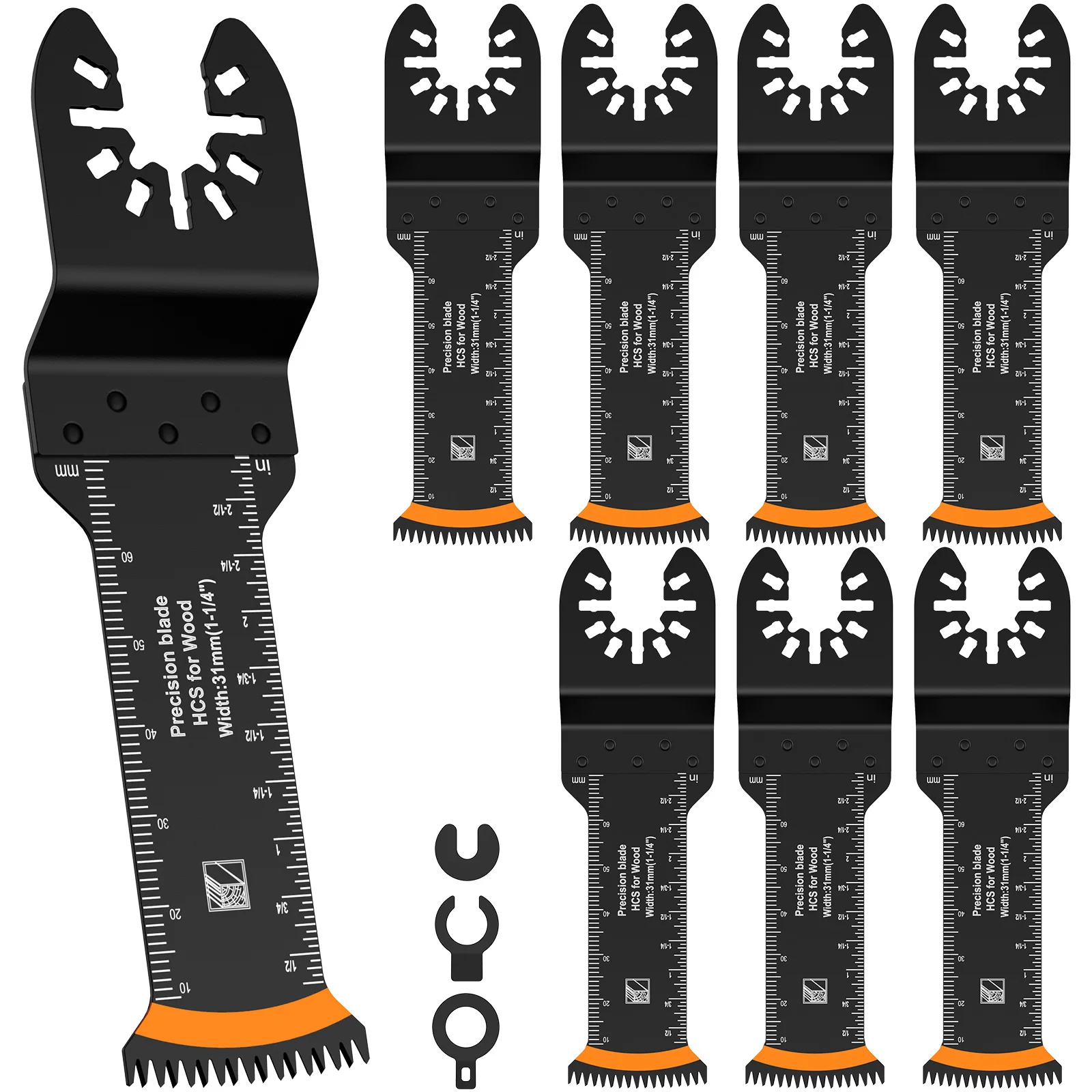 8Pcs Japanese Tooth Oscillating Saw Blades High Carbon Steel Oscillating Multitool Blades Set Multifunctional Wood Cutting Blade