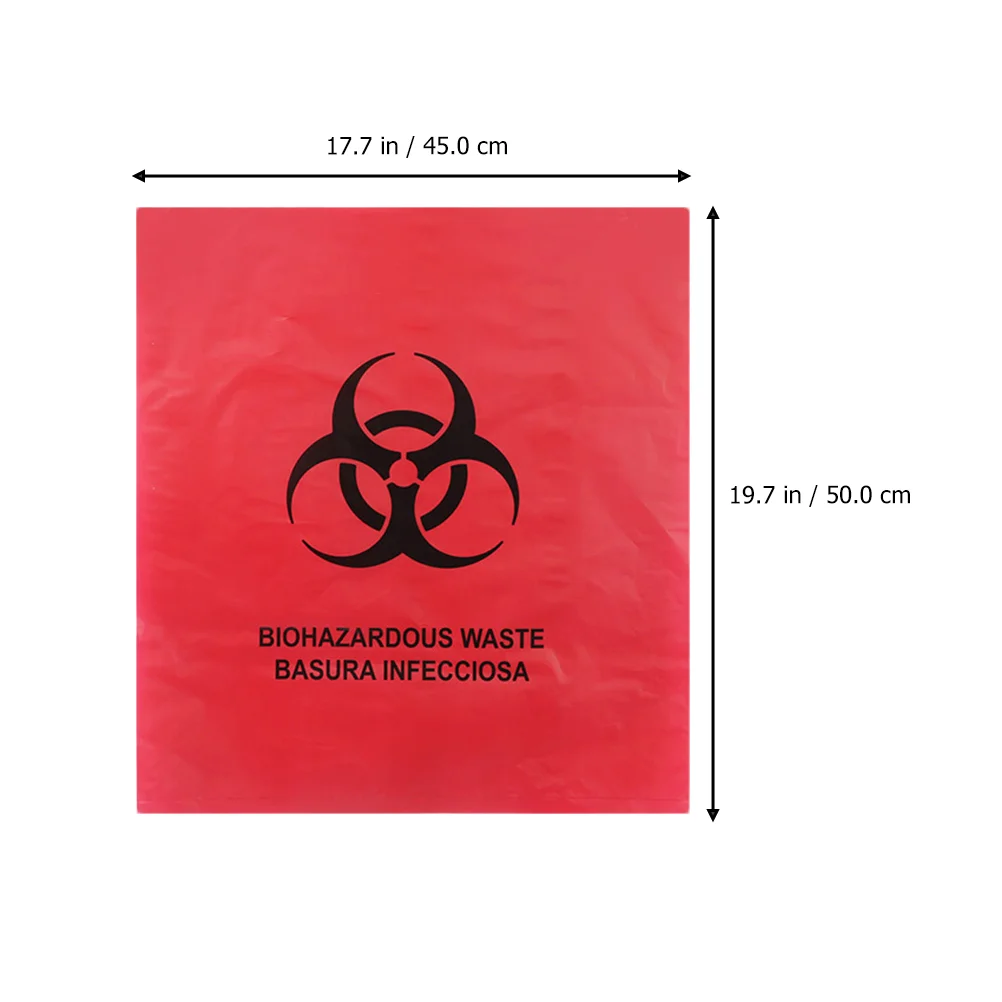 20pcs Medical Waste Bags Hospital Grade Biohazardous Trash Liners Red Hazard Bags for Clinics Labs Prevent Punctures Efficient