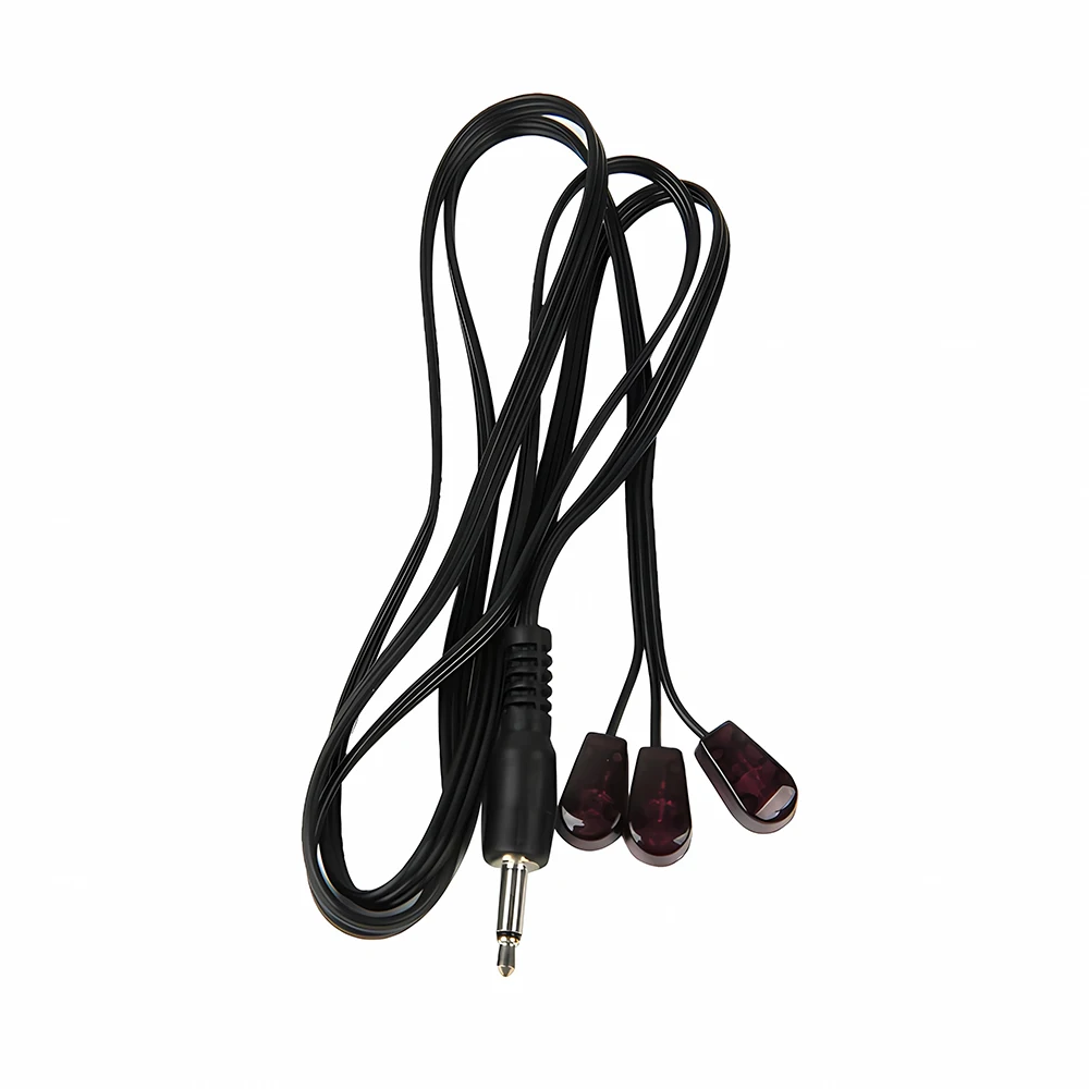 Brand New Black 3 Metre Dual Infrared (IR) Emitter Extension Cable With 3.5mm Jack Plug For Xbox One TV Set STB/DVD/DVR/PV