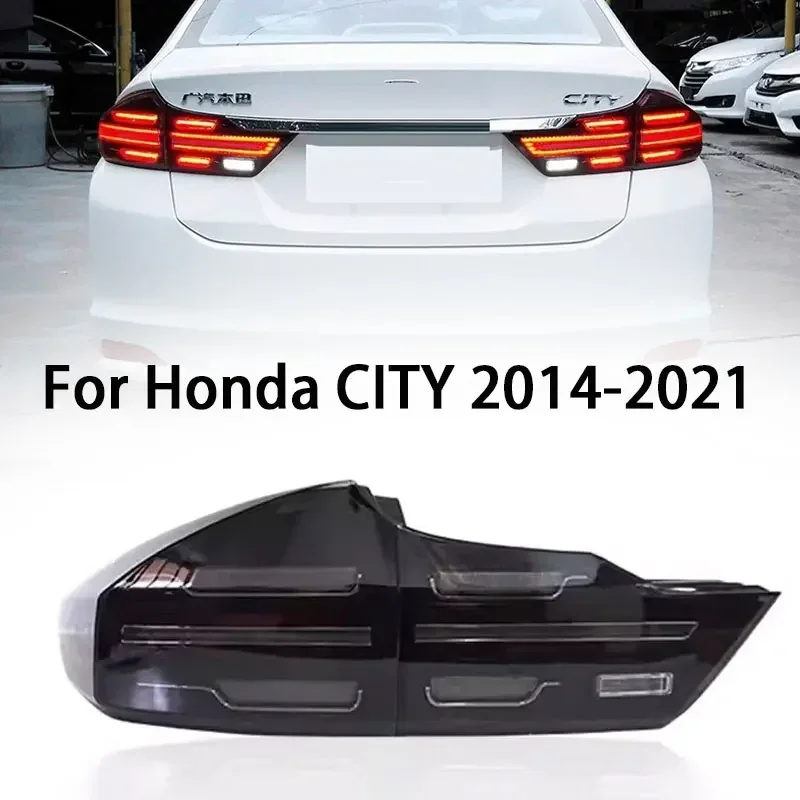 

Автомобильные лампы Tali, автоаксессуары для Honda City 2014-2021, задние фонари в сборе, последовательный указатель поворота, стоп-сигнал