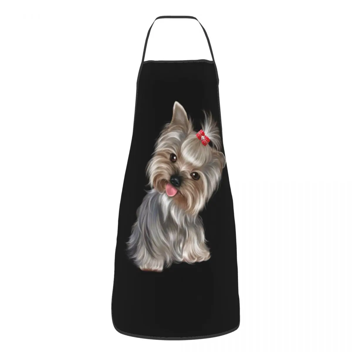 Custom Funny Yorkshire Terrier Bib Apron Women Men Unisex Chef Cute Yorkie Dog Tablier Cuisine for Cooking Baking Gardening