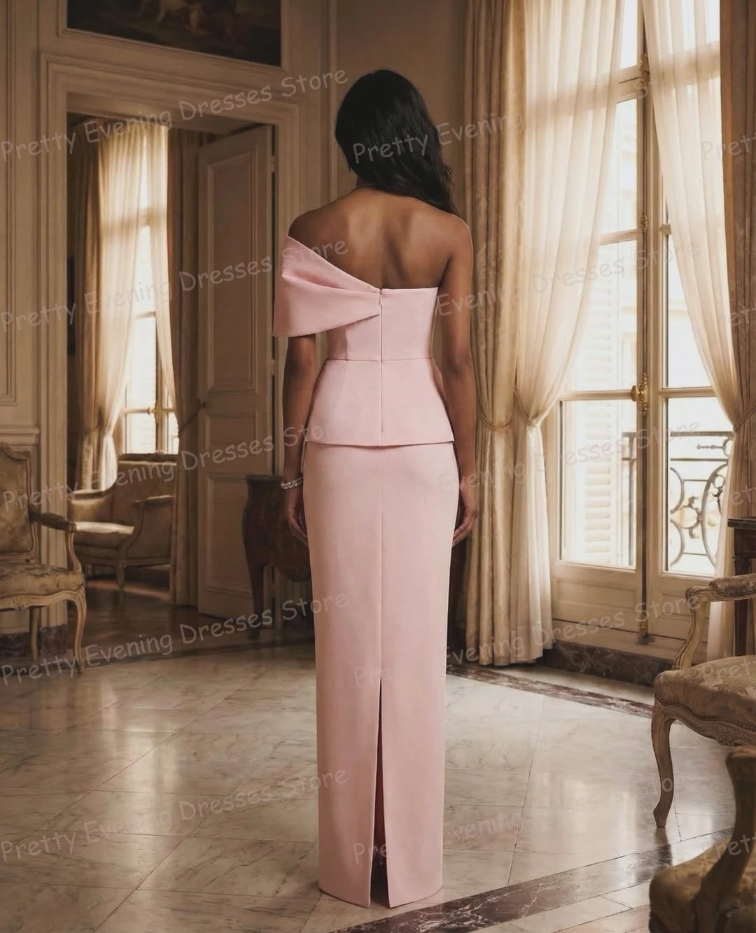 Proste sukienki wieczorowe na jedno ramię z falbanami, syrenie, bez rękawów, suknie balowe, formalne, szyte na miarę, modne sukienki na przyjęcie, Vestido De Novia