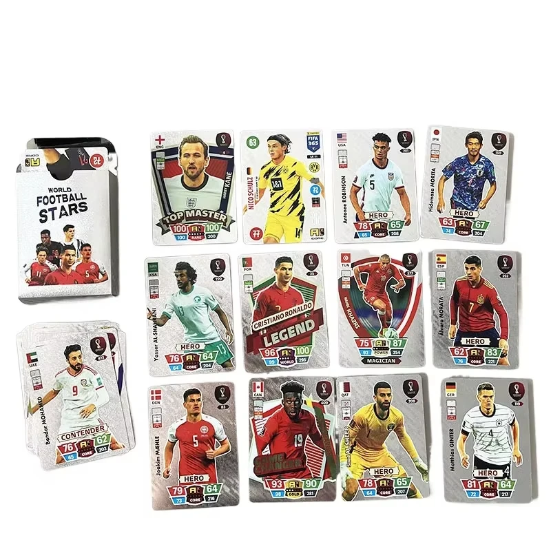 288pcs World Football Stars Cards 2024 FIFA Pure Soccer Trading Card FIFA World Cup Gold Foil Card Collectible Toys Kids Gifts