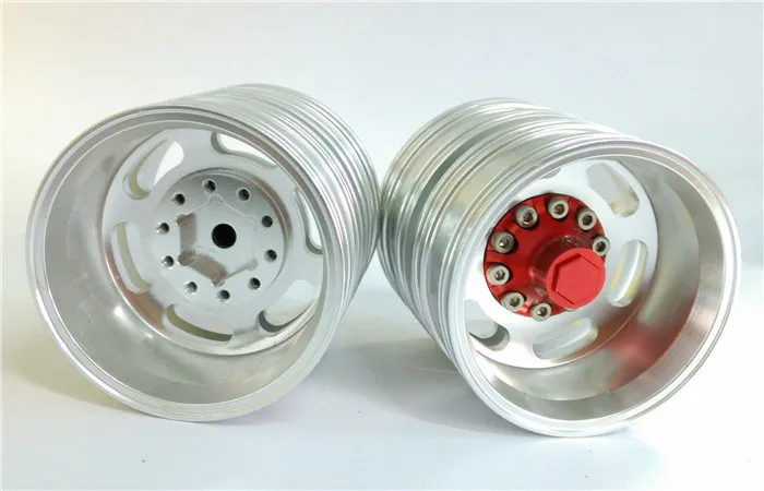 

1Pair TOUCAN Metal Rear Wheel Hub I for RC 1/14 Tractor Truck Model DIY TAMIYA Construction Vehicle Model Accessory
