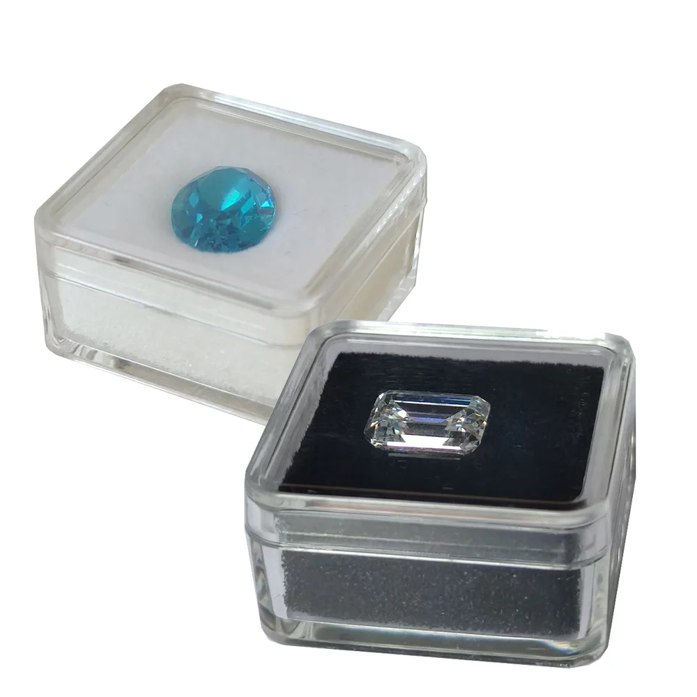 70 Uds. Caja de almacenamiento de joyería de diamantes suelta transparente, cuentas de piedras preciosas, organizador de embalaje de regalo, anillo, pendiente, caja de exhibición de dijes de gemas de perlas