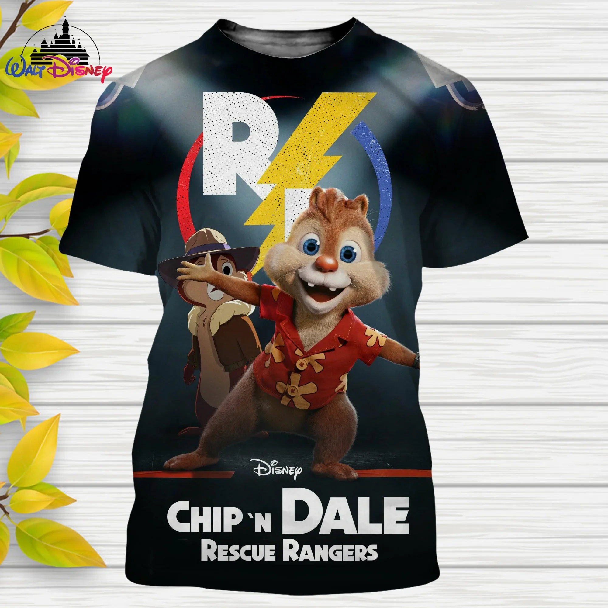 2024 Disney Cartoon Chip'n Dale ratownicy 3D t-shirt z nadrukiem chłopcy dziewczyny wysokiej jakości T Shirt w stylu Casual Streetwear