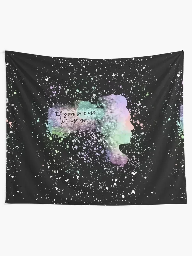 If you love me rainbow splatter paint Tapestry Tapete For The Wall Room Decor Aesthetic Room Ornaments Wall Deco Tapestry