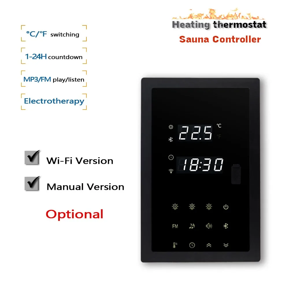 1-24 Hours countdown Sauna temperature regulator 100-240VAC multi-function TUYA WIFI sauna thermostat