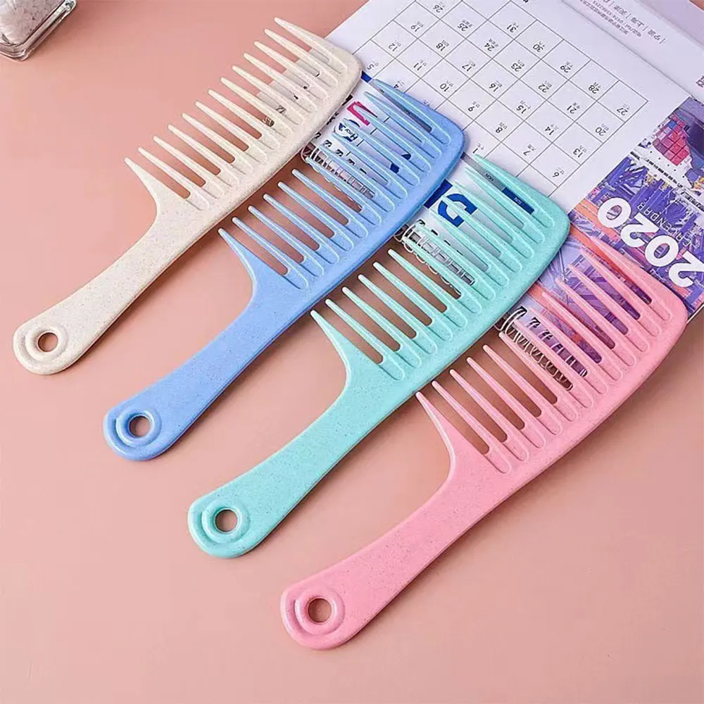 Hairbrush With Wide Teeth Portable For Home Use Cute Long-Haired Girl Special Comb With Pointed Tail And Wide Dense Teeth