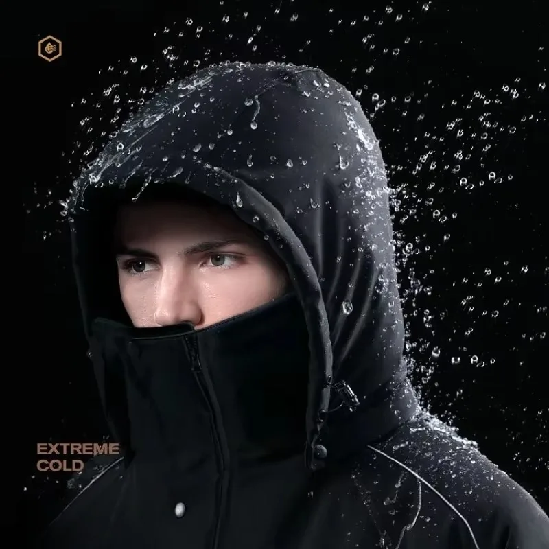 Winter Outdoor Motorcycle Windproof Plush Thickened Waterproof Snowmobile Jacket Warm Suit for Men Women 오토바이 방한복