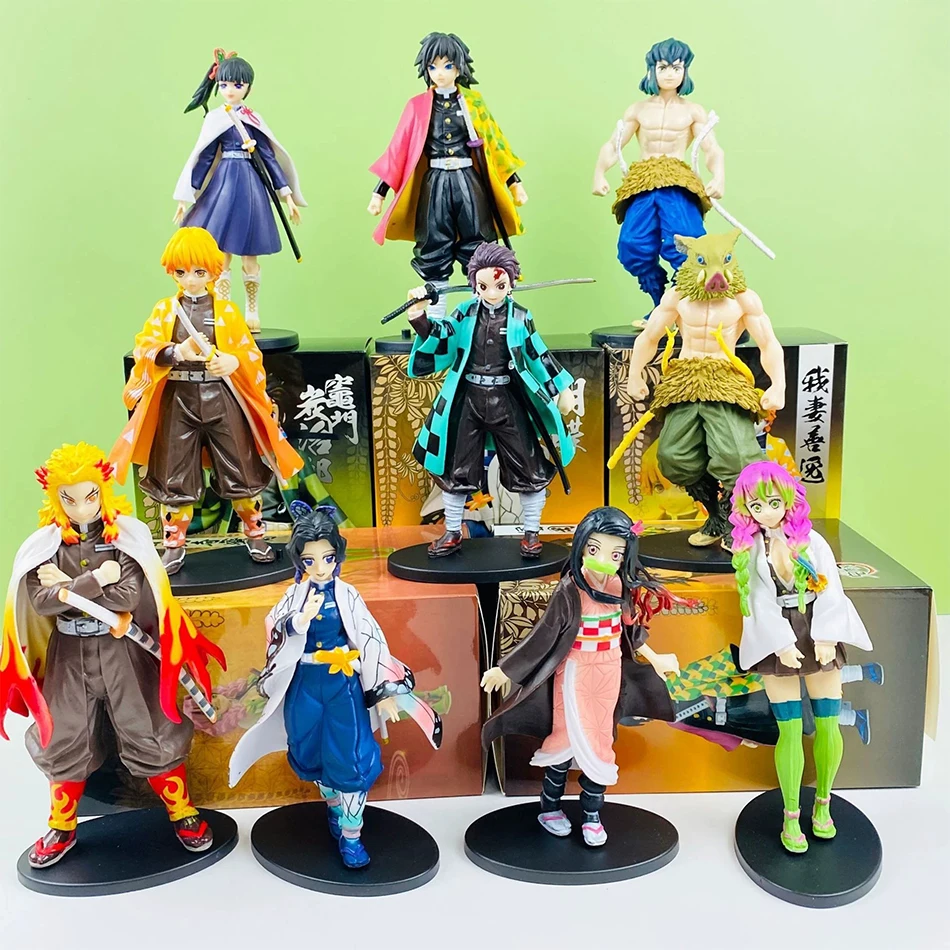 Anime Demon Slayer Demon Slayer: Kimetsu no Yaiba Figur Kamado Tanjiro Acchion Figur Azuma Zenitsu Nezuko Warrior PVC Modell und ys – Detail 2