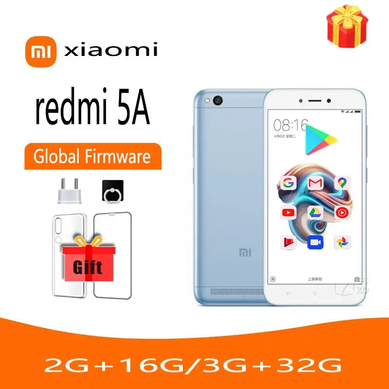 Global firmware Original Xiaomi Redmi 5A 3G 32G mobile phones celulares smartphone Cellphones android snapdragon used phone