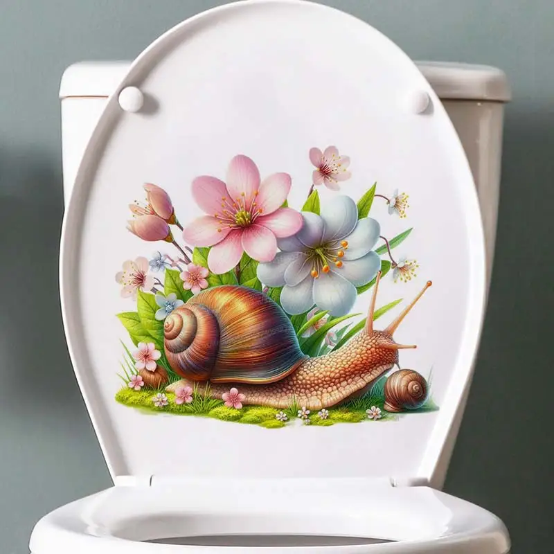 Snail Stickers Wall Sticker Bathroom Toilet Decor Living Room Cabinet Refrigerator Home Decoration Decals S282