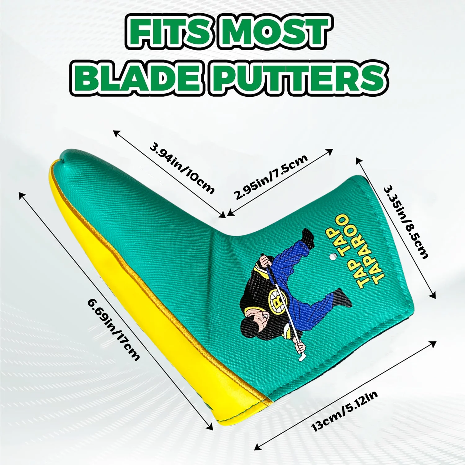 Happy Gilomre Golf Putter Cover - Premium Blade Putter Headcover with Soft Lining - Protective Golf Clubs Accessory for Men - view 3
