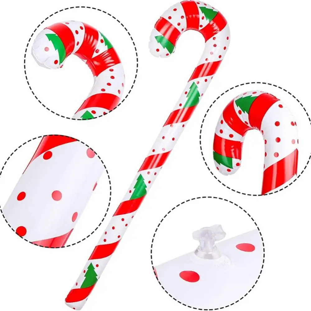 90/120cm Inflatable Christmas Candy Cane Stick Balloons Outdoor Candy Canes Decor for Xmas Decoration Supplies 2024 Navidad