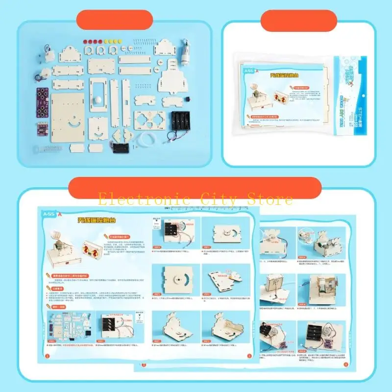 Remote Control Turret Models Kits Science Experiment Kits STEM KIDS Science Toy Hu8d