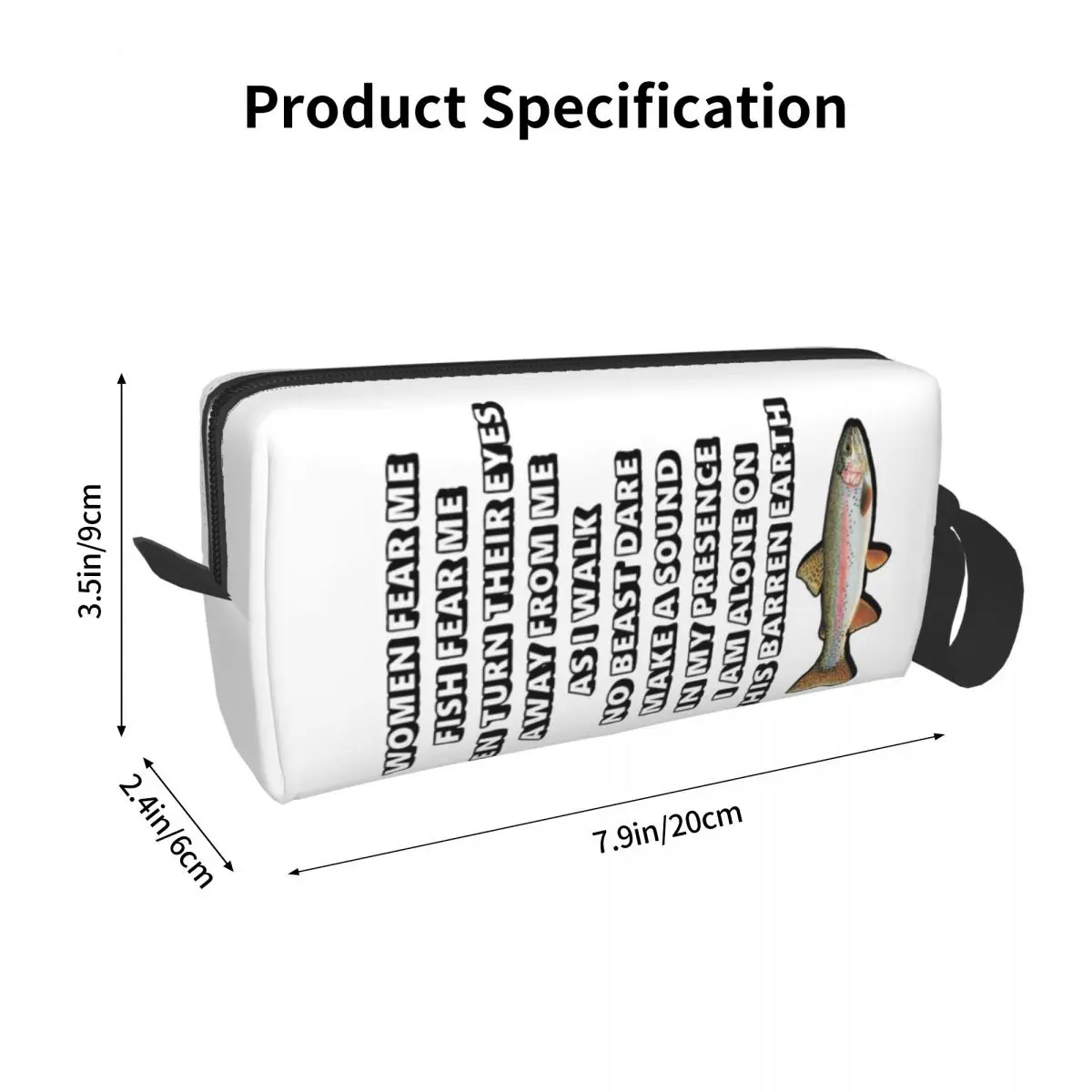 여성 Fear Me Fish Fear Me 메이크업 가방, 대형 화장품 가방, 남성 여성 세면 용품 가방, 보관 파우치 가방