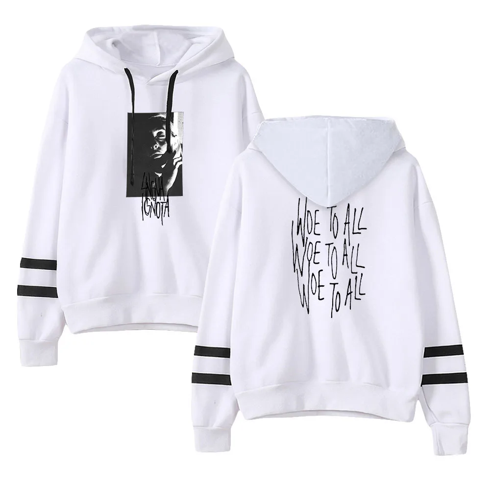 Lingua ignota Hoodie Unisex Taschen lose Ärmel Frauen Männer Sweatshirt Harajuku Streetwear American Star Kleidung plus Größe