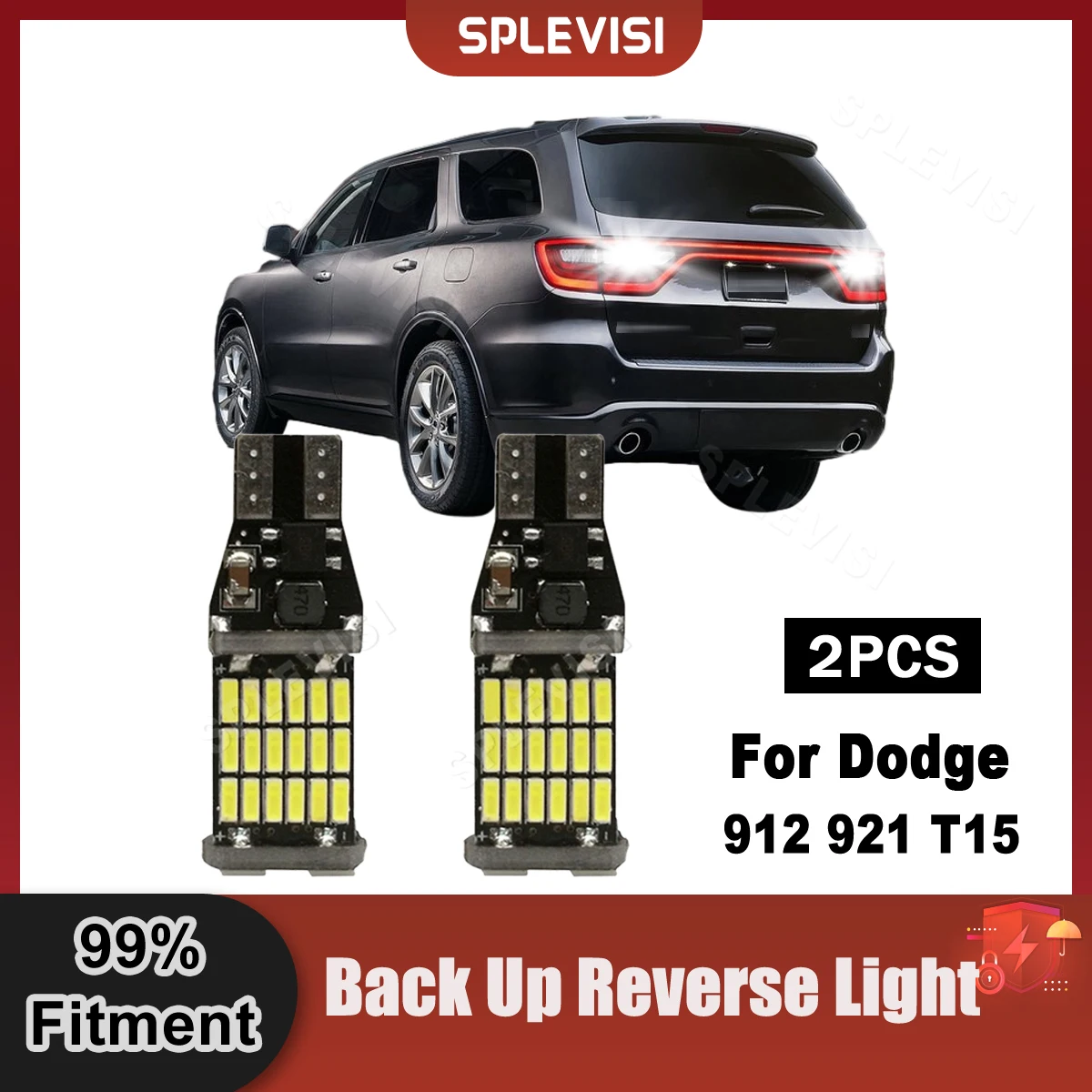 

2PCS LED Bulb Car Reverse Back Up Light 6000K Xenon White For Dodge Durango 2011-2020 2019 2018 2017 2016 2015 2014 2013 2012