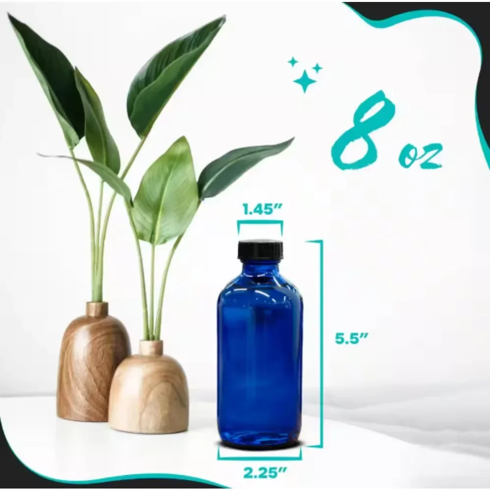 

Бостонские круглые стеклянные бутылки с крышками, кистью, маркером и этикетками