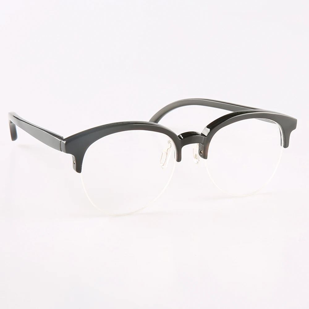 Eyeglass Frames Unique Half Rim Vintage Retro Handmade Buffalo Horn Optical Reading Eyeglasses Prescription Man Glasses Frames