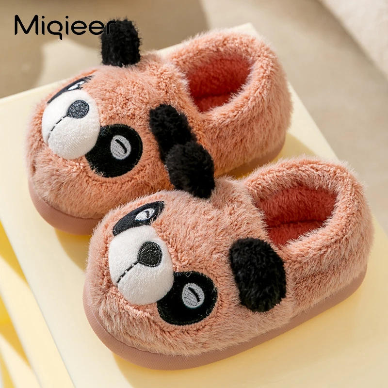 Children Home Shoes Cashmere Cotton Slippers Kids Boy Warm Shoes Boy Girl Slippers Indoor Waterproof Winter Baby Shoes