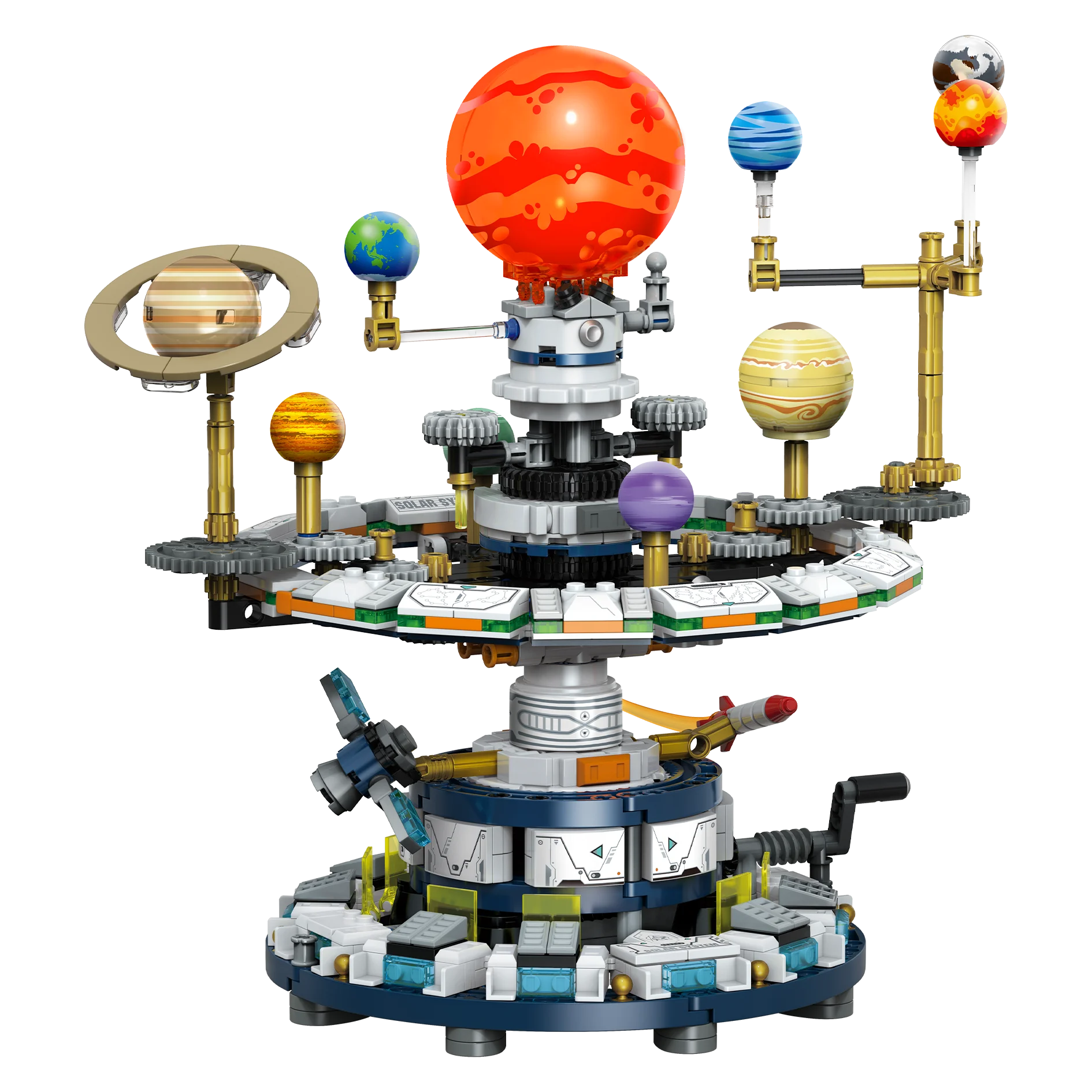 الكون بين النجوم النظام الشمسي الدورية اللبنات الشمس الأرض الفضاء سلسلة تعليم العلوم تجميع الطوب لعبة طفل صبي