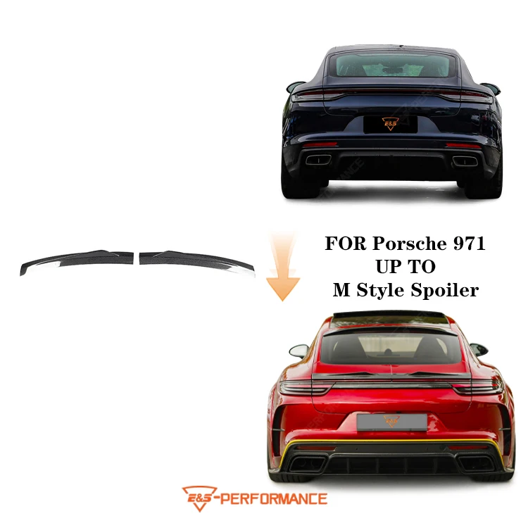 Car Spoiler Suitable for Porsche Panamera 971 Upgrade to M Style Carbon Fiber Spoiler