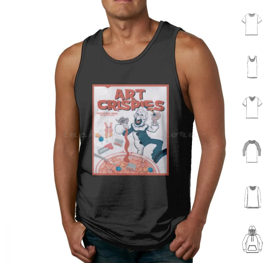 Art Crispies Tank Tops Print Cotton Terrifier Terrifier 2 Terrifier Movie Art The Clown Horror Halloween Clowns Horror