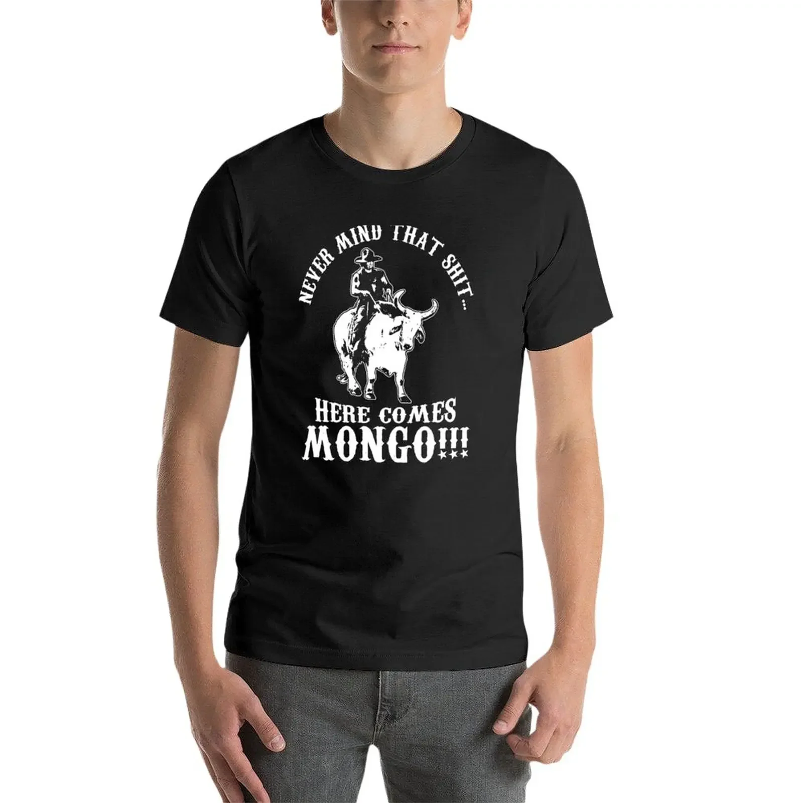 Camiseta de Never Mind That Sh * t Here come Mongo para hombres, camisetas lindas de moda coreana