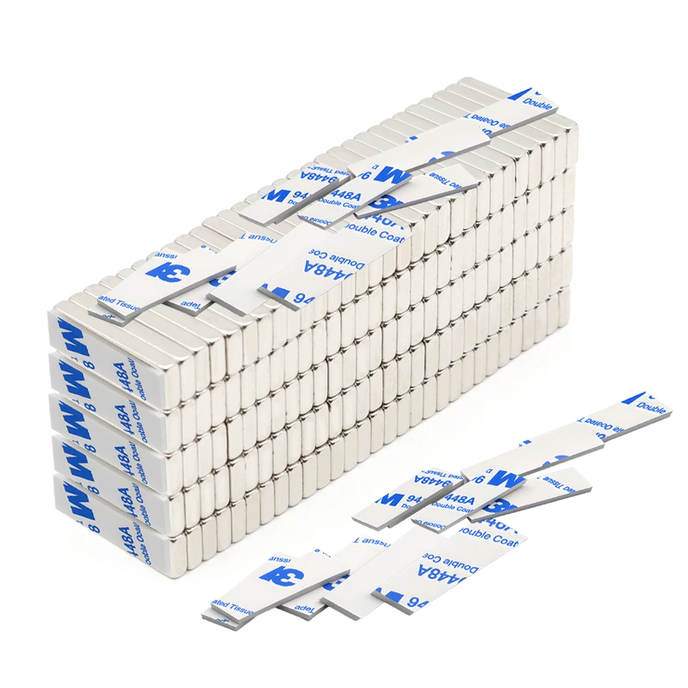 Strong Neodymium Magnet Alloy Block 30x10x4mm With Adhesive DIY Craft Home Storage Office Organizer Tool Fixing