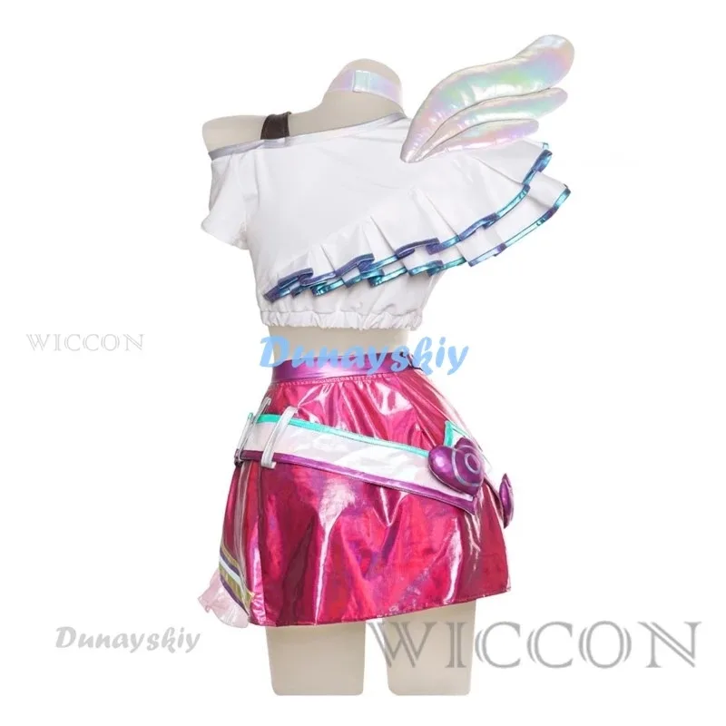 Lovestruck Lux คอสเพลย์เครื่องแต่งกาย LOL วันวาเลนไทน์ผิวใหม่ Lux ผู้หญิงคอสเพลย์เครื่องแต่งกายฮาโลวีนผิวใหม่ Lux ผู้หญิงเครื่องแต่งกาย