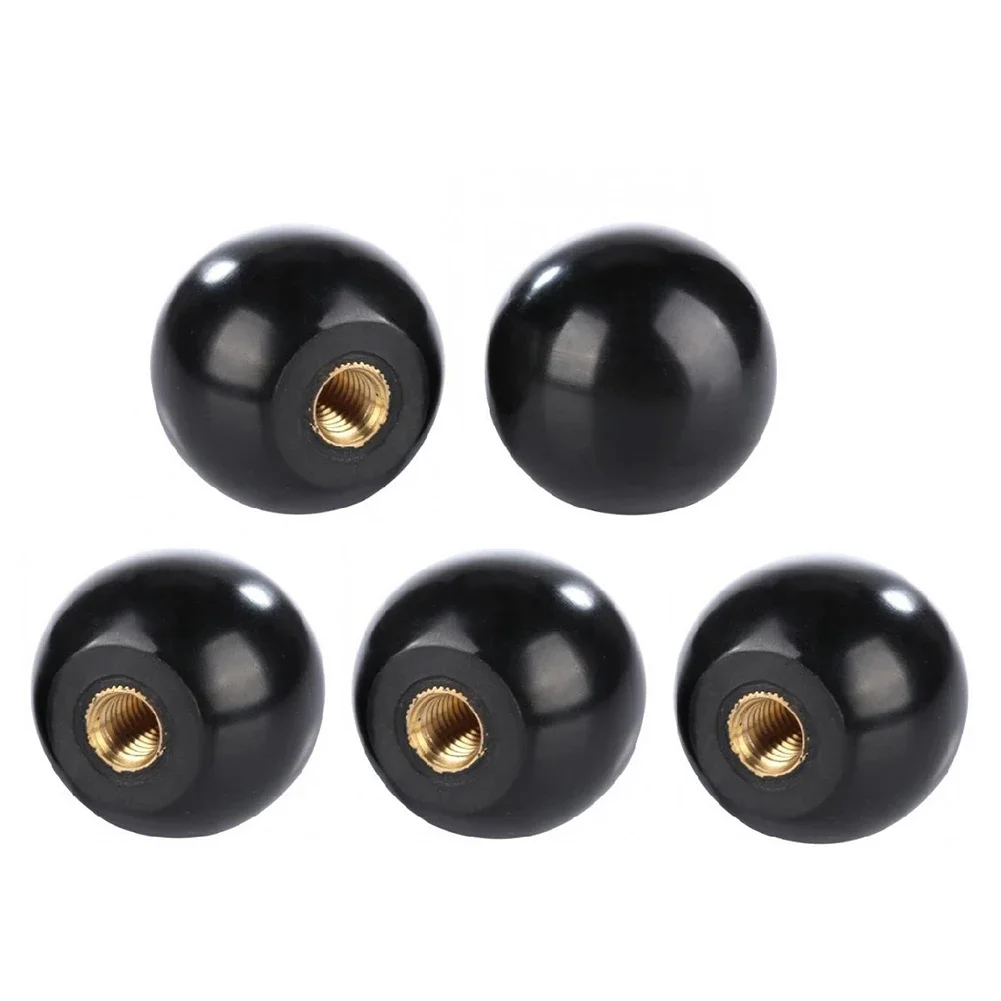 Black Bakelite Knob Bakelite Lever Knob For Machine Tools Excellent Insulation Female Thread Copper Nut For Electronic Equipment