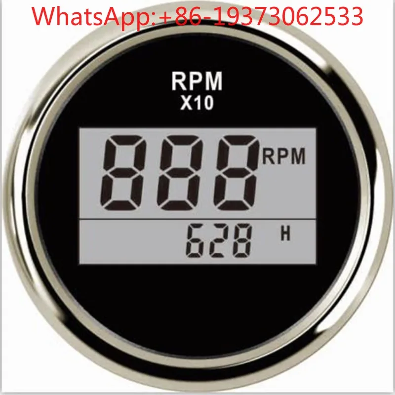 Digital Display Speed Chronometer Adjustable Number of Teeth Engine Tractor Tachometer