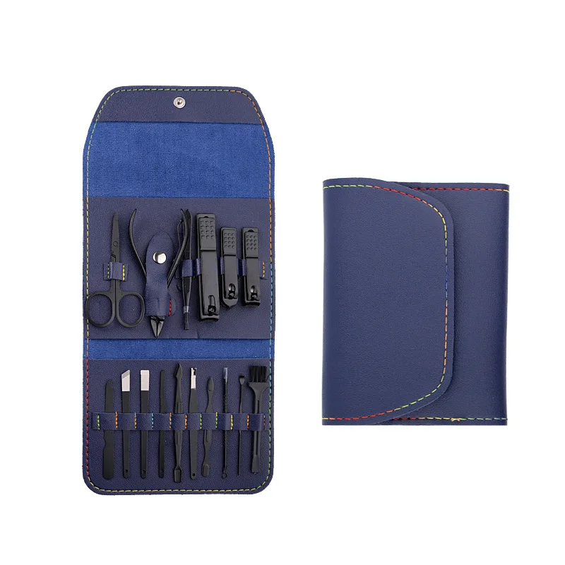 مجموعة ماكينة قص أظافر الشركة المصنعة مكونة من 16 قطعة من ماكينة قص الأظافر المصنوعة من الفولاذ المقاوم للصدأ هدية صغيرة للعناية بالأظافر والصيانة #5