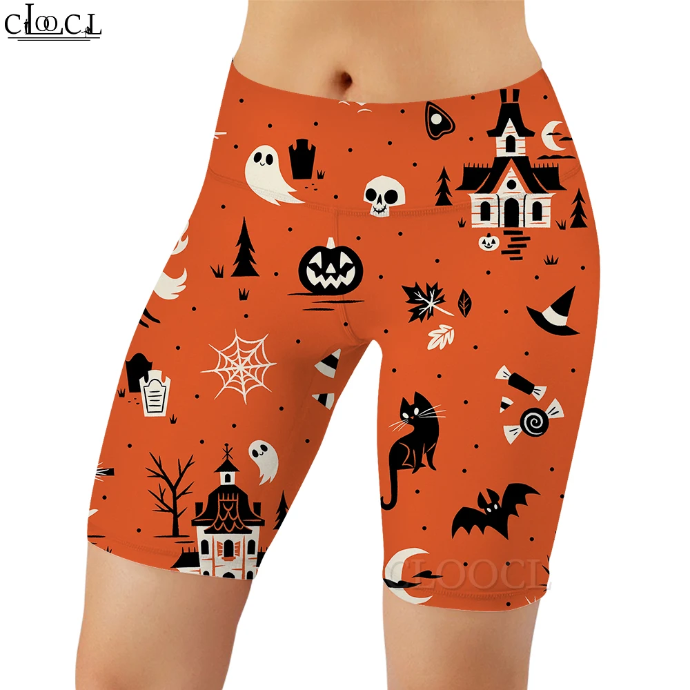 CLOOCL serie Halloween moda Legging verde 3D impreso Leggings para mujer gimnasio entrenamiento correr Sexy pantalones cortos ajustados pantalones de chándal