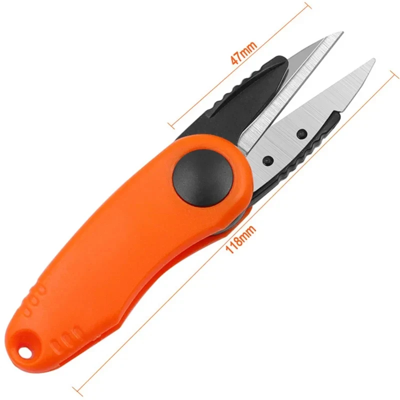 1-3pcs Fold Scissor Shrimp Type Stainless Steel Fish Use Scissor Fishing Line Cut Clipper Multi-Purpose Fishing Tackle