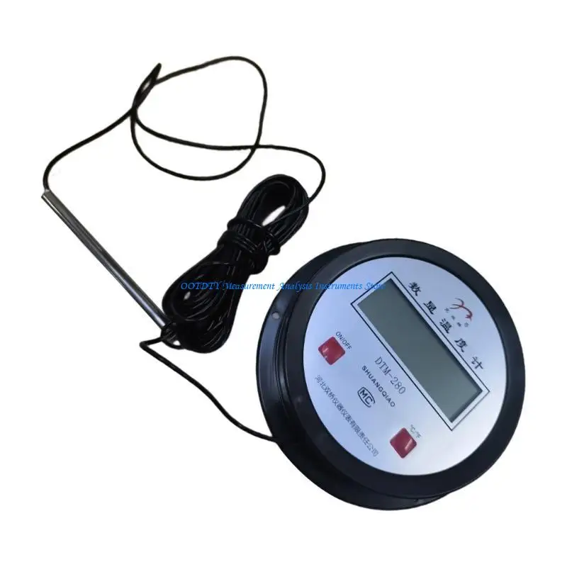 367D درجات الحرارة الدقيقة في مقياس الحرارة الرقمي للبيئة الصناعية مع طاقة البطارية والشاشة الرقمية