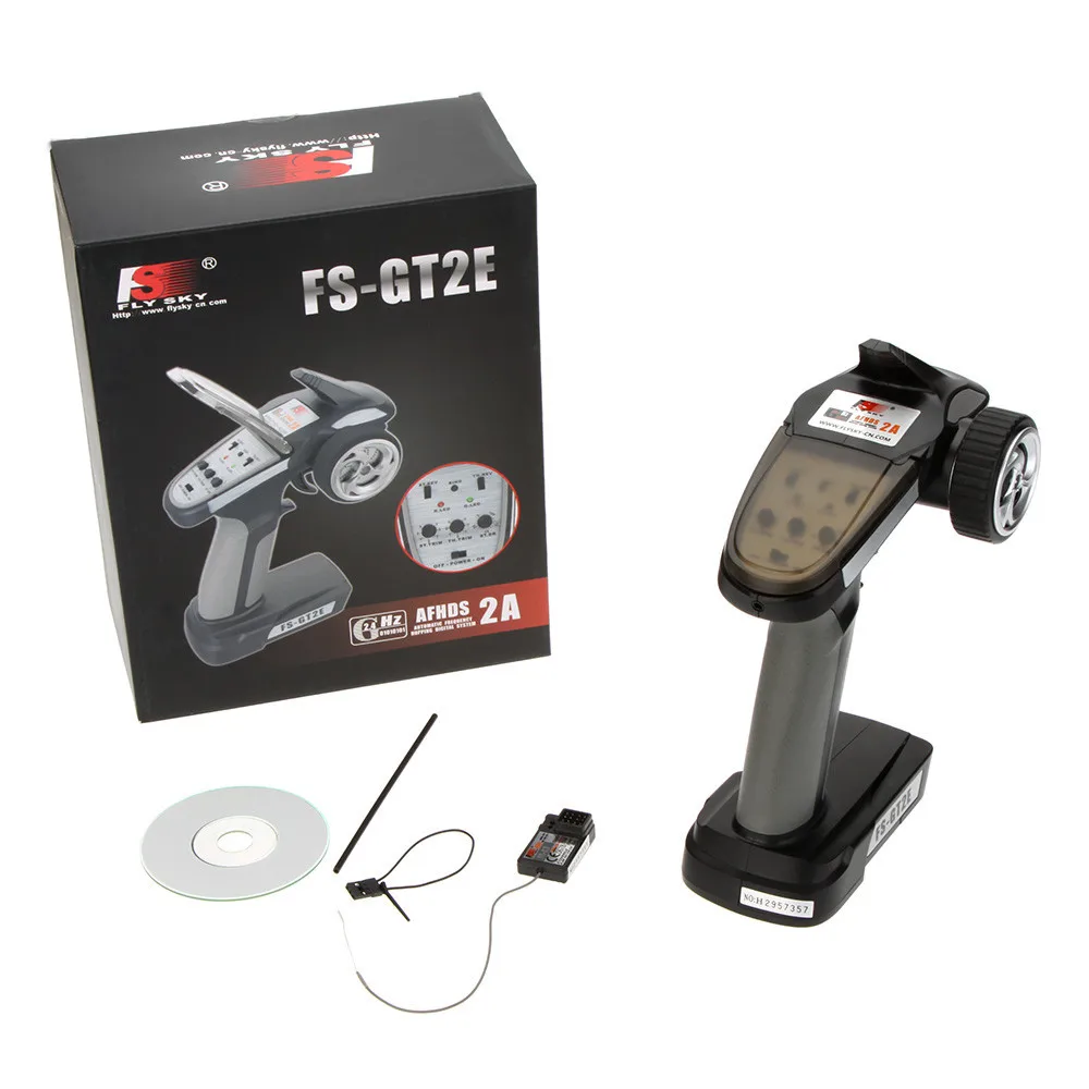 Flysky FS-GT2E   AFHDS 2A 2.4g 2CH Radio System Transmitter with FS-A3 Receiver for RC Car Boat