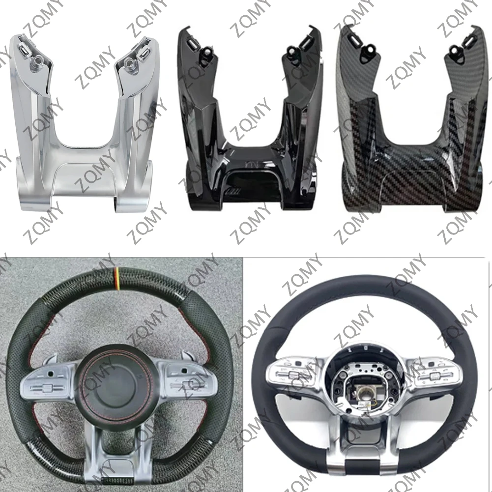 

Для Mercedes AMG A B C E G Class GLS W205 W177 W176 W246 2019-2020 2021 плоская нижняя накладка на руль автомобиля с логотипом