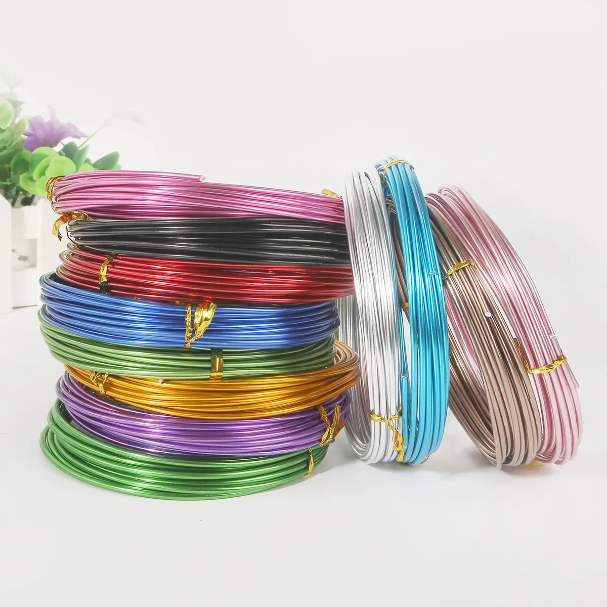 1-2.5mm Meters Anadized Round Aluminum Wire 3-10 Meters Versatile Painted Aluminium Metal Wire For DIY Jewelry Findings