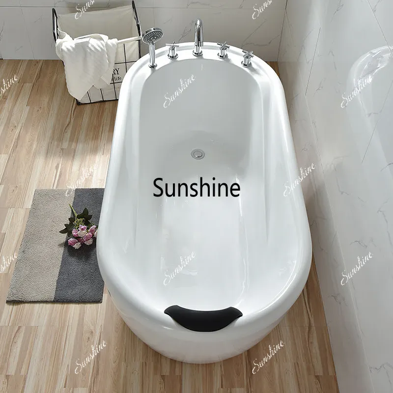 Acrylic simple small apartment independent bathtub household double-layer princess