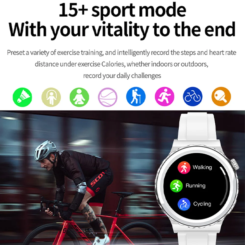 2025 Smartwatches 1,32-Zoll-Farbbildschirm, Dual-Bluetooth-Chip, Anruf, mehrere Sportmodi, individueller NFC-Schrittzähler, Kalorien